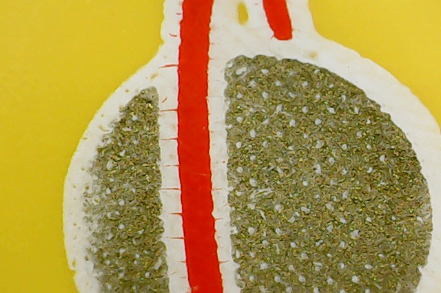 classic space logo on yellow minifigure torso