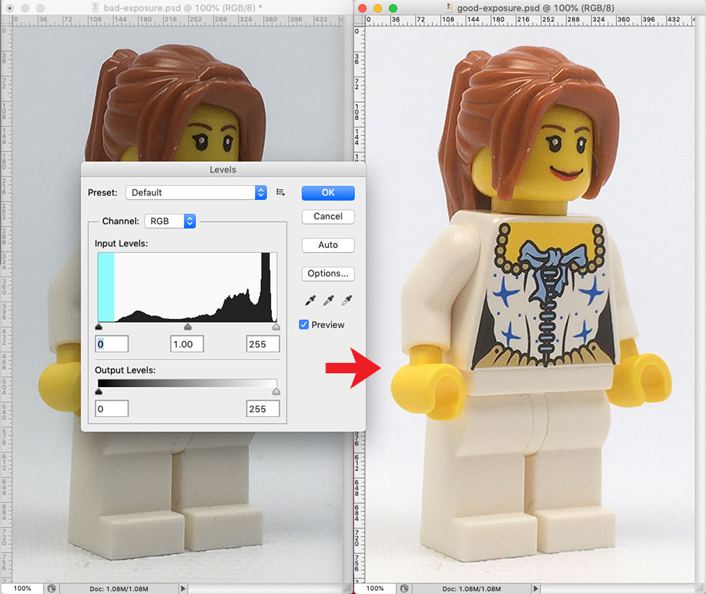 histogram of good exposure